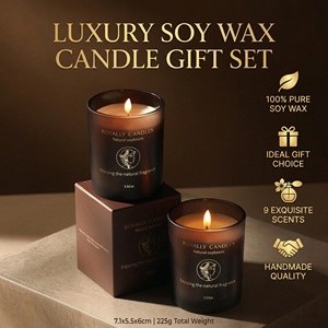 Set Regalo di Candele in Cera di Soia Profumate Rosa, Caffè, Darjeeling, Osmanto, Cedro, Lavanda per Bomboniere Matrimoniali - Product Image 1