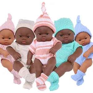 黑色重生娃娃非洲重生婴儿20厘米重生婴儿娃娃玩具柔软触摸高品质儿童玩具