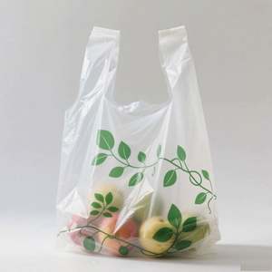 ถุงช้อปปิ้ง PE แบบกำหนดเองพร้อมส่ง  ลายพิมพ์กราเวียร์  ย่อยสลายได้  ดีไซน์ข้างขยายพร้อมหูหิ้วและโลโก้ - Product Image 3