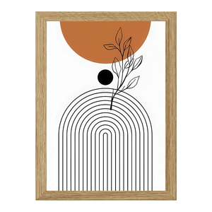 Cuadro Decorativo Rectangular BYB Art Deco para Sala de Estar, Impresión en Lienzo de Paisaje Pintado a Mano, Marco Personalizado de Madera/PS, Acabado de Lujo Ligero - Product Image 2
