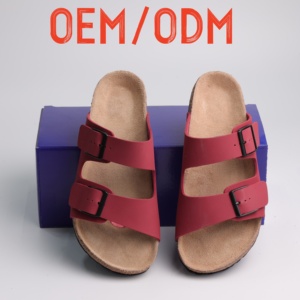 <span class=keywords><strong>Sandalias</strong></span> Casuales de Fábrica con Dos Tiras, Cuero Nubuck, Plantilla de Corcho, Ajustables, Venta al por Mayor, Logotipo Personalizado, <span class=keywords><strong>Sandalias</strong></span> para Hombre y Mujer, Nuevas - Product Image 1