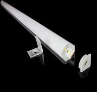 Couverture De Pc Canal 90 Degrés Angle Argent Noir Blanc Bande D'aluminium Extrudé Led Profilé D'angle