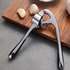 Juego de 3 prensas de ajo manuales de aleación de zinc y acero inoxidable, gruesas y resistentes, para uso doméstico. - Product Image 2