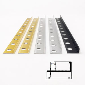 Design moderne Offre Spéciale 6063 T5 garniture de carrelage mural en aluminium forme d'angle décorative pour appartements Offre Spéciale accessoires de carrelage en métal - Product Image 1