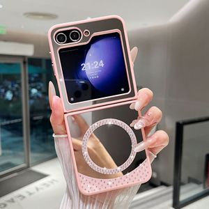 สำหรับ Samsung Z พลิก6ใสแม่เหล็กกันกระแทก PC + TPU เคสโทรศัพท์ใสแบบแข็ง <span class=keywords><strong>Galaxy</strong></span> Z Fold 6 5 4 S25ultra S21 A26 - Product Image 3