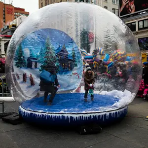 Bolha gigante de globo de neve, tenda de bolha, tamanho humano inflável de neve para venda