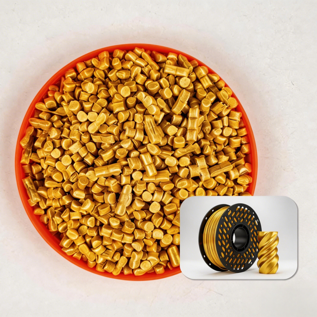 Biodegradable Silk PLA Polylactic Acid Resin Plastic Granules Particle Pellets 3D Printing Raw Materials Consumables Rongfengda