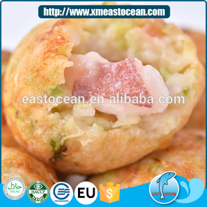 Bola <span class=keywords><strong>de</strong></span> <span class=keywords><strong>pulpo</strong></span> <span class=keywords><strong>de</strong></span> Takoyaki congelado japonés estilo cocinado con sabor amargo embalado en bolsa para la venta - Product Image 6