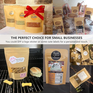 200 Sacchetti di Carta Marrone con Finestra 3,9*5,9 Pollici Buste Richiudibili <span class=keywords><strong>per</strong></span> Alimenti Sacchetti con Cerniera Riutilizzabili Buste Sigillabili in Mylar - Product Image 5