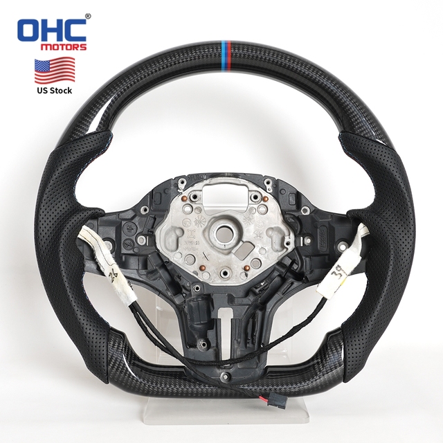 USA Stock Real Carbon Fiber M Sport Steering Wheel for Bmw M5 G30 G31 G38 G32 G11 G12 G16 M8 G06 530i G06 G07 F90 X3M W/ Heated