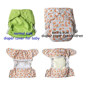 Extra size large PUL diaper cover for children reusable washable baby cloth diaper nappy covers waterproof