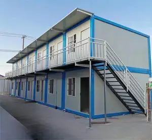 Casas domo de dos pisos, casa prefabricada, casa pequeña plegable con muebles