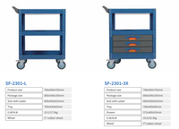 Chariot de rangement d'outils multifonctionnel de grande capacité pour une utilisation professionnelle en atelier