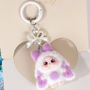 Mogo Cross-border Explosions Bow-tie Plastic New Three-year-old Doll Cartoon Keychain DIY Jewelry Schoolbag Hanging