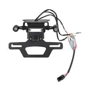 Portatarga Pieghevole con Luci LED di Segnalazione e DRL per Triumph Speed 400 <span class=keywords><strong>Scrambler</strong></span> 400X 2024-2025 - Product Image 1