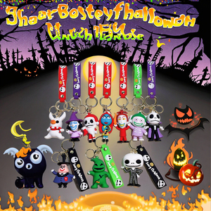 Llavero de Goma 3D de Pesadilla Antes de Navidad con Luz, Aleación de Metal, No Tóxico, Diseño de Dibujos Animados para Coche, Bolso o Regalo - Product Image 3