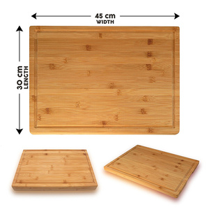 주스 그루브가있는 대나무 도마 고기와 야채를위한 주방 도마 - Product Image 1