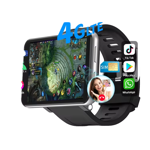 DM100 Smartwatch Elderly Heart Rate Monitor GPS Android 7.1 2.86inch IPS Touch Screen Magnetic Silica Gel 5MP Camera IP67 5-10