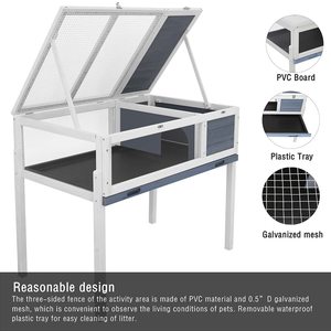 Wood <strong>Tortoise</strong> House, Indoor Turtle Habitat Reptile <strong>Cage</strong>, <strong>Tortoises</strong> Enclosure for Small Animals Lizards Hamster - Product Image 4