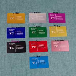 Placa de Identificación Moderna de Aluminio Personalizada al por Mayor, 85x54mm, Grabado Láser, Grosor de 0.2/0.45mm, Tarjetas de Visita, Regalos Promocionales <span class=keywords><strong>11</strong></span> - Product Image 3