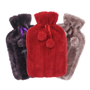 Luxe Faux Fur Fles Cover 2L Rubber Medische Hot Water Bag