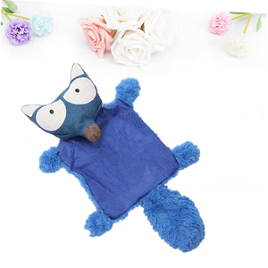 Wholesale Big White <strong>Eyes</strong> Plush Limbs Unstuffed <strong>Blue</strong> Fox Shaped Pet Chew Teeth Cleaning Toys Durable Enrichment <strong>Dog</strong> Toy - Product Image 3