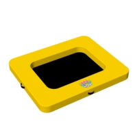 Plateforme flottante carrée AirFunPro OEM en PVC, île flottante avec anneaux en D en acier inoxydable, pour usage domestique, commercial et résidentiel