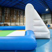 Terrain de football gonflable commercial, terrain de football au savon, piste de glisse pour locations de fêtes et festivals, installation rapide