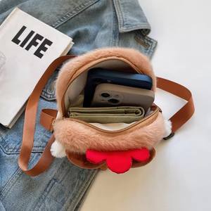 Plush Adjustable Strap Cartoon <b>Bag</b> Chicken Purse for Women Fluffy <b>Hen</b> Shoulder <b>Bag</b> Handbag for Travel <b>Party</b> - Product Image 6