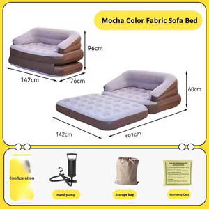 Divano Gonfiabile Portatile Pieghevole Morbido e Rilassante per Campeggio all'Aperto Letto ad Aria - Product Image 6