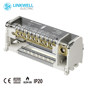 Brass Conduct Panel Spring Screw Connector Power Distribution Electric Rail <strong>Mounted</strong> Screw Terminal <strong>Blocks</strong> - Product Image 1