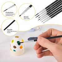 BOMEIJIA 30 pinceaux professionnels miniatures à lignes fines – Pinceaux d'artiste de précision à manche noir et poils pointus pour la peinture