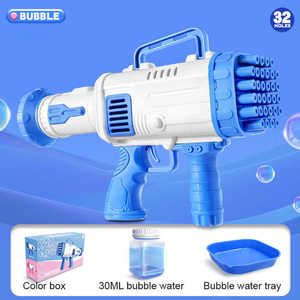 Luckykoo - Pistola de Burbujas Automática de 32 Agujeros para Niños, Juguete de Burbujas para Exteriores - Product Image 3