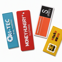 Badge en PVC de qualité supérieure, en caoutchouc souple, avec logo en relief, pour vêtements de mode, vêtements, marques de vêtements
