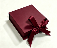 Boîte cadeau rigide magnétique de luxe personnalisée, écologique, recyclable, faite à la main, avec estampage à chaud et ruban, design réutilisable pour cosmétiques et mariages