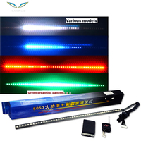 Tira de Luces LED RGB de Alta Calidad de 22 Pulgadas 5050 con 48 Bombillas LED, Efecto Estroboscópico Knight Rider + Control Remoto para Automóviles