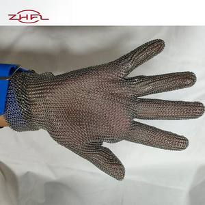 Stainless Steel <b>Mesh</b> Chainmail Cut Resistant <b>Gloves</b> EN388/ANSI Level 5 9 Uncoated Abrasion-Resistant Tear 4 Customizable Oyster - Product Image 2