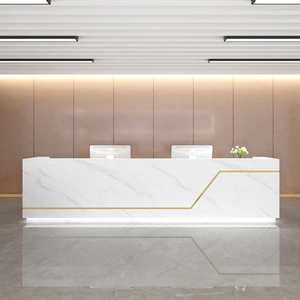 Quầy thanh toán dịch vụ hình vòng cung cho doanh nghiệp sơn phía trước đơn giản và hiện đại văn phòng công ty Thẩm mỹ viện - Product Image 1