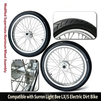 مجموعة عجلات سوبرموتو من الألومنيوم 7075 مقاس 17 بوصة لدراجة Surron Light Bee، 70/90-17 90/80-17، أمامية وخلفية، مصنعة بتقنية CNC، قطع غيار للدراجات الكهربائية للقيادة على الطرق