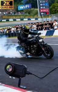 กล้องติดรถมอเตอร์ไซค์ 2K พร้อม Wifi กล้องบันทึกภาพแบบพกพา ภาพกีฬา กันน้ำระดับ IP66 DVR กล้องติดรถจักรยาน - Product Image 5