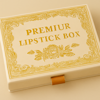 Boîte de rangement pour rouge à lèvres personnalisée, emballage cosmétique en carton rigide, coffret cadeau, imprimé floral