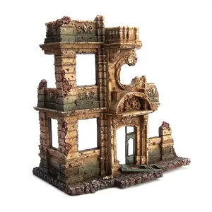 Einzigartige Aquarium dekoration künstliche Poly resin Burg Dekor Ornament für Aquarium