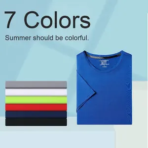 男女夏季速干运动t恤短袖细网领透气印花Logo可拉伸丝印毛坯 - Product Image 3