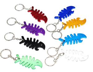 Llavero de metal con diseño de espina de pescado, abridor de cerveza vintage, herramienta con llavero y accesorios de cadena, regalos para bodas y fiestas - Product Image 3