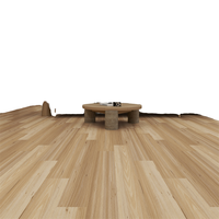 Plancher stratifié AC4 résistant au feu, résistant à l'usure, imperméable, avec âme en MDF, matériaux chêne et frêne contemporains, installation par clips, haute qualité