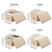 Nouvelle vente chaude de vêtements garde-robe placard pantalon chaussettes organisateur de stockage pliant sous-vêtements jouet articles divers boîte de rangement prix usine