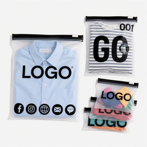 Personnalisable Logo Impression Biodégradable PBAT Curseur Ziplock Vêtements Emballage Sac pour T-shirt Chaussure Chaussette Fourrure Sous-Vêtements - Product Image 3