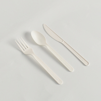 Échantillon Gratuit d'Ustensiles Jetables : Cuillère, Fourchette et Couteau Portables en Plastique pour Plats à Emporter