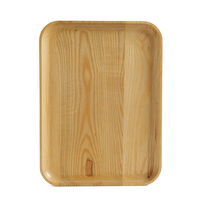 Plateau à collation rectangulaire en bois de frêne avec logo personnalisé Natural House, plat à fruits, plat de service pour bar, café, fête