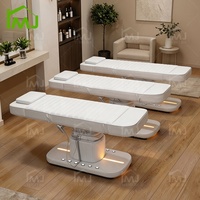 Table de massage électrique de luxe pour spa facial, salon de beauté, esthéticienne, lit pour extensions de cils